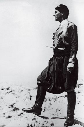 Paddy after the war in Byronic costume; Filedem? Courtesy of Benaki Museum