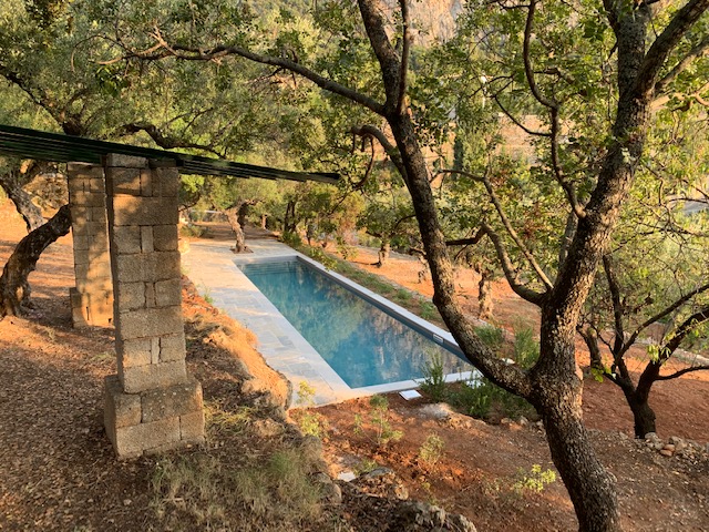 Patrick Leigh Fermor house garden pool
