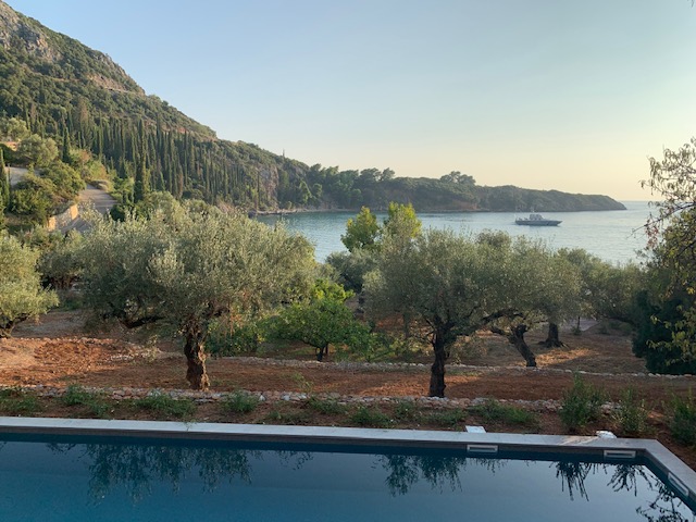 Patrick Leigh Fermor house garden pool. Courtesy Micheal Torrens