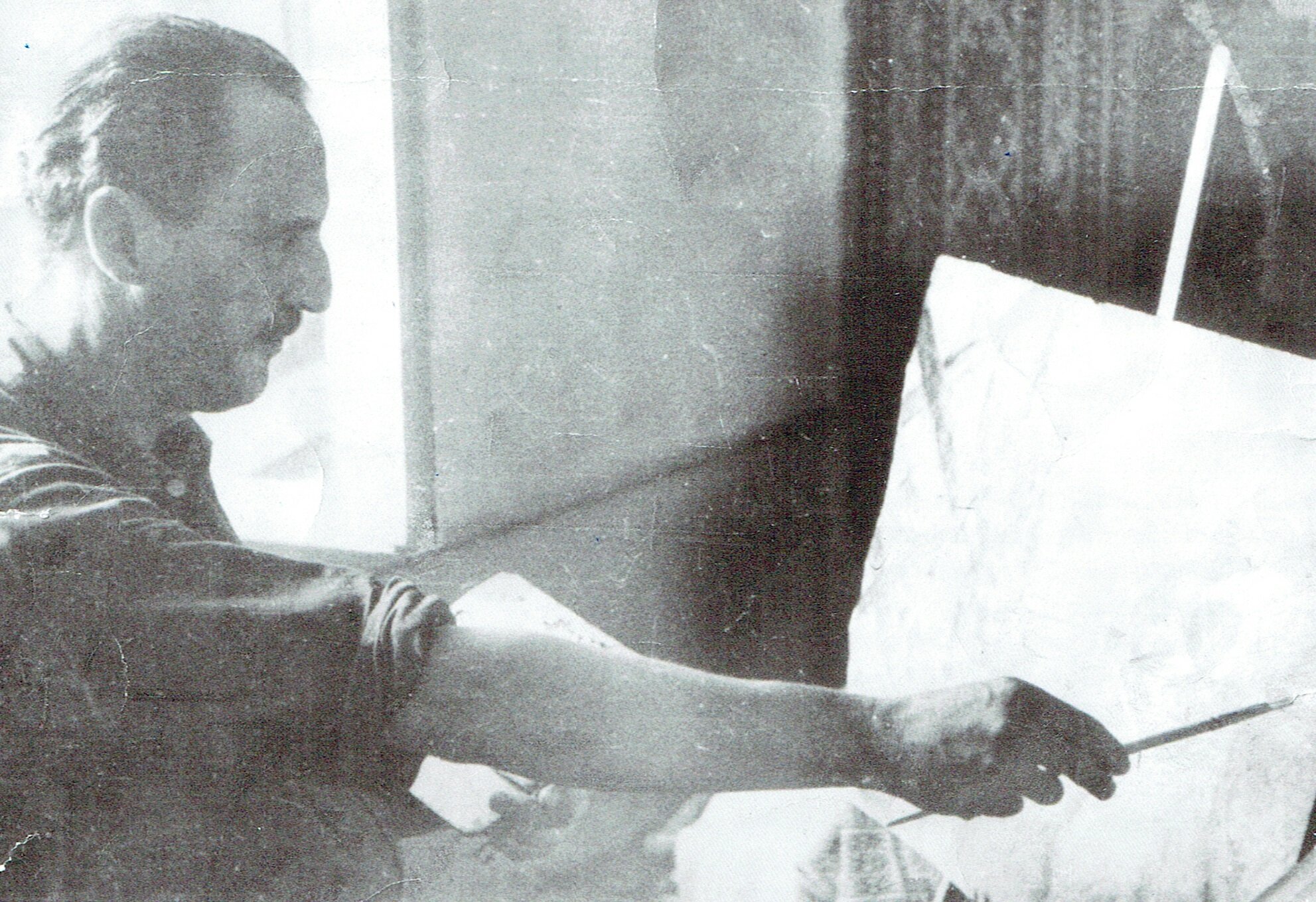 George Matei Cantacuzino in his studio