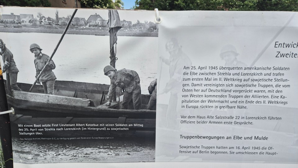 Lt Albert Kotzebue who was the first US soldier to meet the Russians on the Elbe at Lorenzkirch 25 April 1945