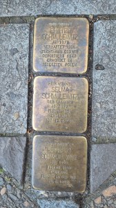 Pavement memorials to Jews deported or killed Magdeburg